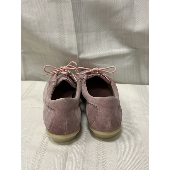Stuart Weitzman Pink Suede Rhinestone Lace-Up Shoes Women's 5M‎ – Minor Flaws - Picture 8 of 13